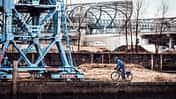 Radfahrer, Alltag, Hafen