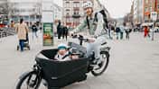 E-Cargobike Action Jens mit Kids