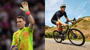 Radfahrende Fußballer - Manuel Neuer 