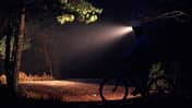 Night Bicycling with Strong Headlamp
