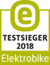 Testsieger-Logo: Elektrobike Testsieger 2018 Testsieger-Logo: Elektrobike Testsieger 2018
