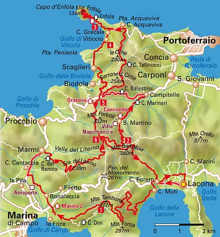 MB 1211 Elba - Tour 4 - Karte MB 1211 Elba - Tour 4 - Karte
