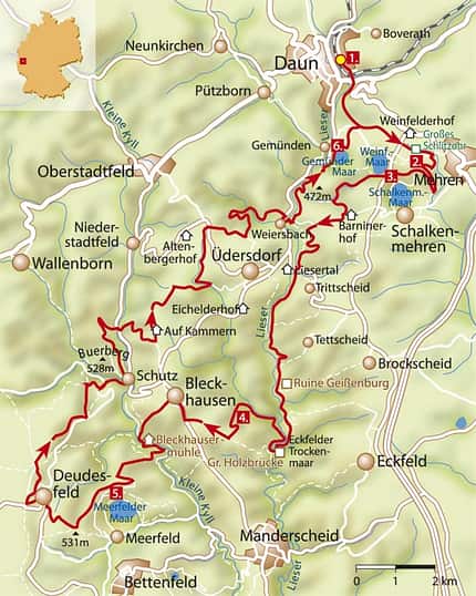 MB Eifel Vier-Krater-Tour Karte MB Eifel Vier-Krater-Tour Karte
