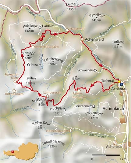 MB Achensee Juifen-Tour Karte MB Achensee Juifen-Tour Karte