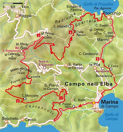 MB 1211 Elba - Tour 2 - Karte MB 1211 Elba - Tour 2 - Karte