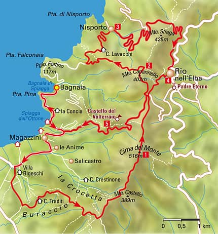MB 1211 Elba - Tour 3 - Karte MB 1211 Elba - Tour 3 - Karte